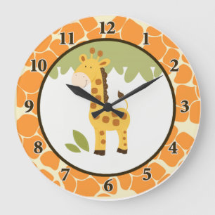 Giraffe Adventure 10.75 Round Wall Clock