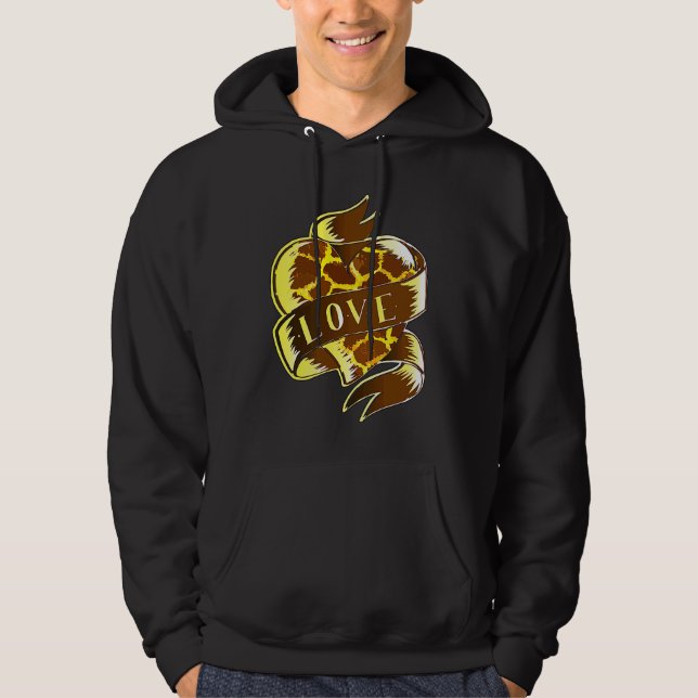 Giraffe Africa Safari Animal Wild Zoo Hoodie (Front)