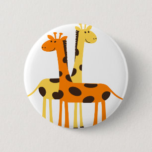 giraffe africa safari wildlife 6 cm round badge