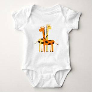 giraffe africa safari wildlife baby bodysuit
