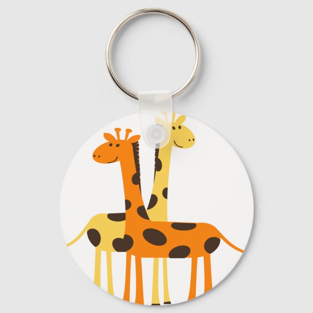 giraffe africa safari wildlife key ring (Front)