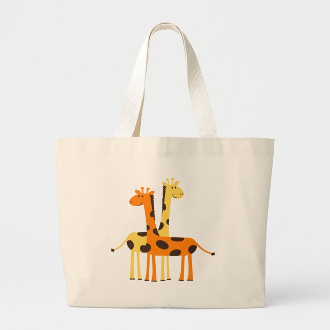 giraffe africa safari wildlife large tote bag (Front)