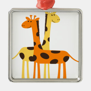 giraffe africa safari wildlife metal tree decoration