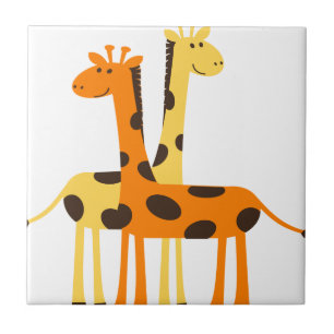 giraffe africa safari wildlife tile