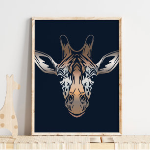 Giraffe African Print   Elegant Giraffe Animal Art