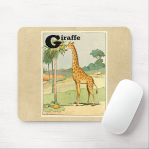 Giraffe Alphabet Animals Mouse Pad