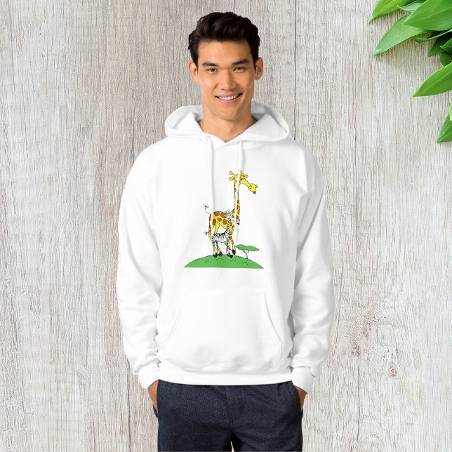 Giraffe And A Zebra Mens Hoodie (Creator Uploaded)