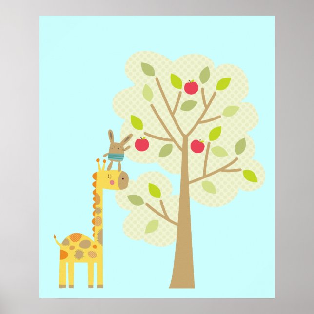 Giraffe and Bunny Poster (Front)