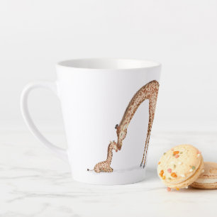 Giraffe and calf 'Best mom ever' latte mug