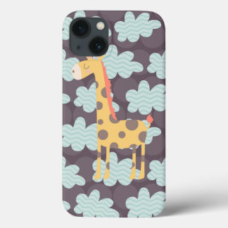 Giraffe and Clouds iPhone 13 Case