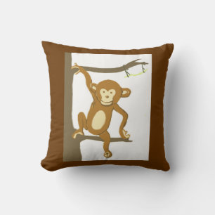 Giraffe And Monkey American MoJo Pillow