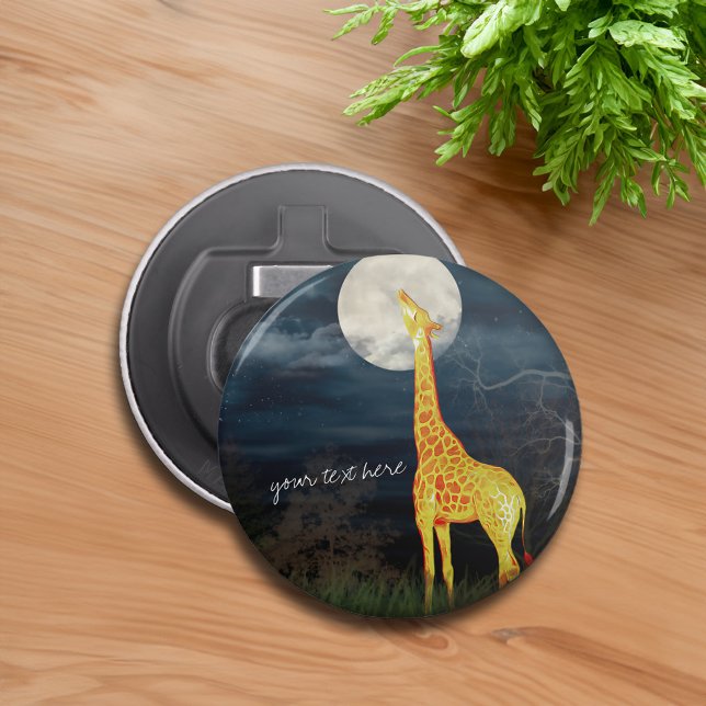 Giraffe and Moon | Custom Magnet Bottle Opener (Creator Uploaded)