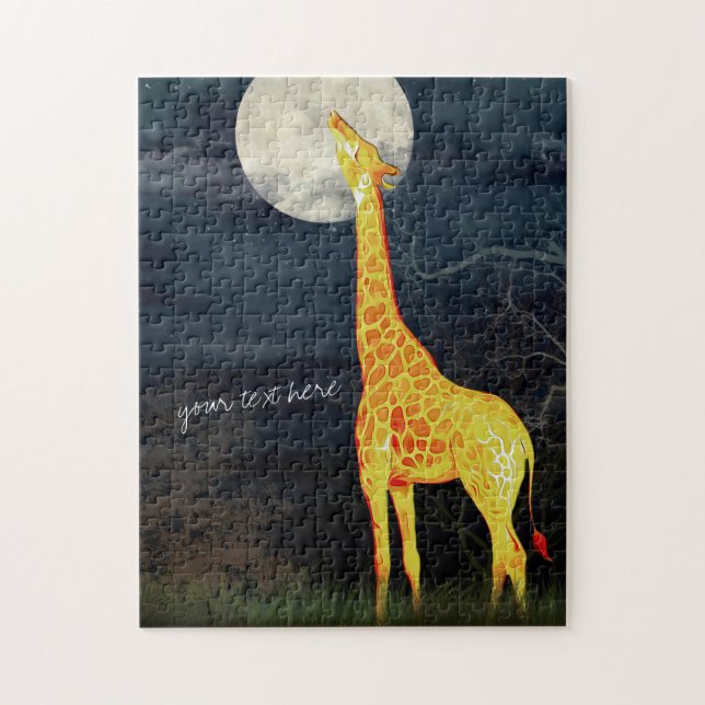 Giraffe and Moon | Custom Photo Puzzle Gift Box (Vertical)