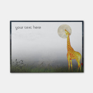 Giraffe and Moon   Custom Post-it® Notes
