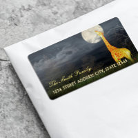 Giraffe and Moon | Custom Shipping / Address Label