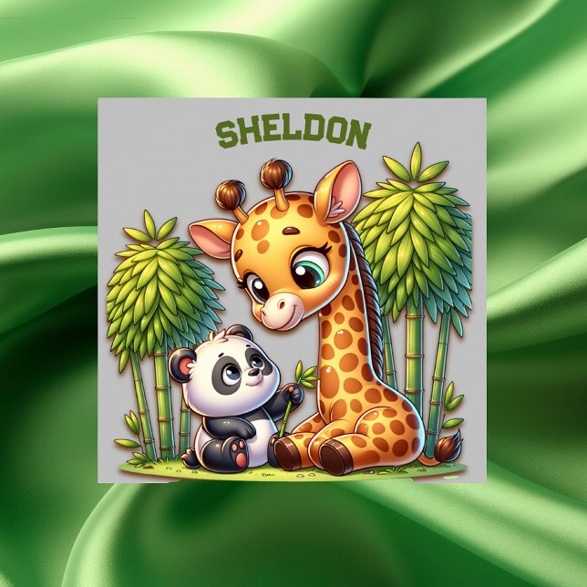 Giraffe and Panda Monogrammed Name | Poster (Creator Uploaded)