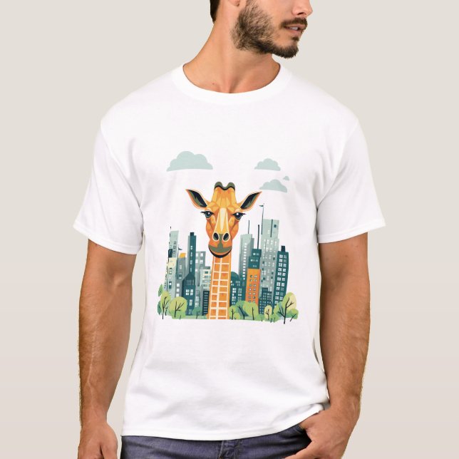 Giraffe Animal Beauty Nature Wildlife Discovery T-Shirt (Front)