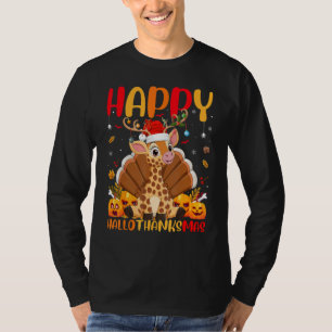 Giraffe Animal  Happy Giraffe Hellothanksmas T-Shirt