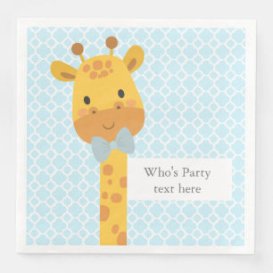 Giraffe, animal illustration napkin