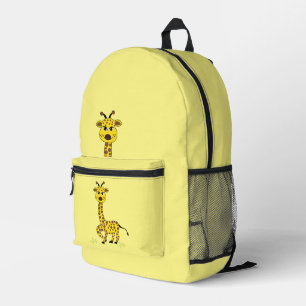 Giraffe Animal Kids Cute Back To School Printed Backpack