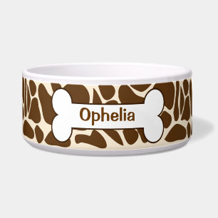 Giraffe Animal Print Pattern Food Dish Customised