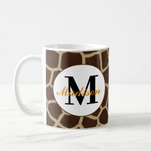 Giraffe Animal Print Personalised Coffee Mug Cup