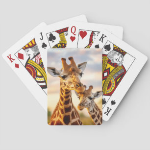 Giraffe Animal Wild Beauty Freedom Wilderness Art Playing Cards