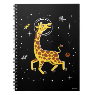 Giraffe Animals In Space Notebook