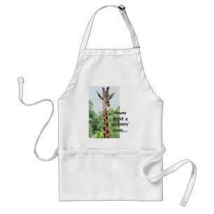 Giraffe Apron: Never Trust a skinny cook... Standard Apron