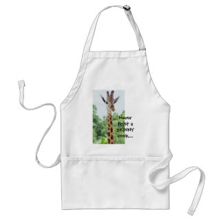Giraffe Apron: Never Trust a skinny cook... Standard Apron