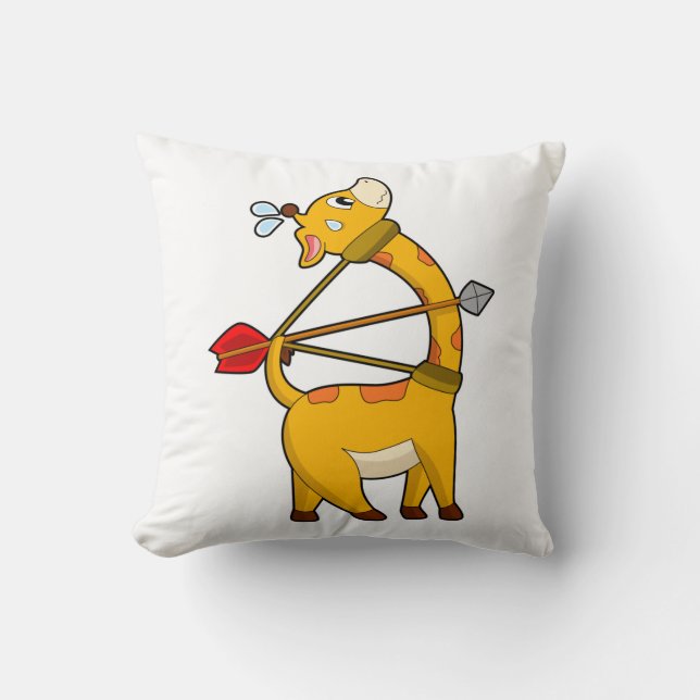 Giraffe Archer Arrow Bow Cushion (Front)