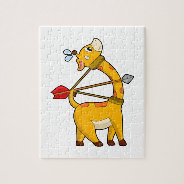 Giraffe Archer Arrow Bow Jigsaw Puzzle (Vertical)
