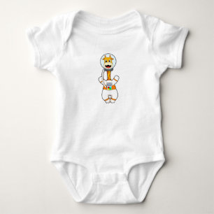 Giraffe as Astronaut in Costume Baby Bodysuit