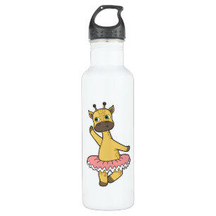 Giraffe as Ballerina at Ballet with Skirt 710 Ml Water Bottle
