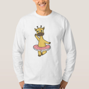 Giraffe as Ballerina at Ballet with Skirt T-Shirt