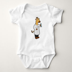 Giraffe as Doctor with Test tube Baby Bodysuit