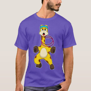 Giraffe at Fitness with Swing ring T-Shirt