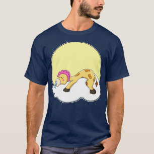 Giraffe at Sleeping with Cloud Sun T-Shirt