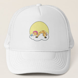 Giraffe at Sleeping with Cloud & Sun Trucker Hat