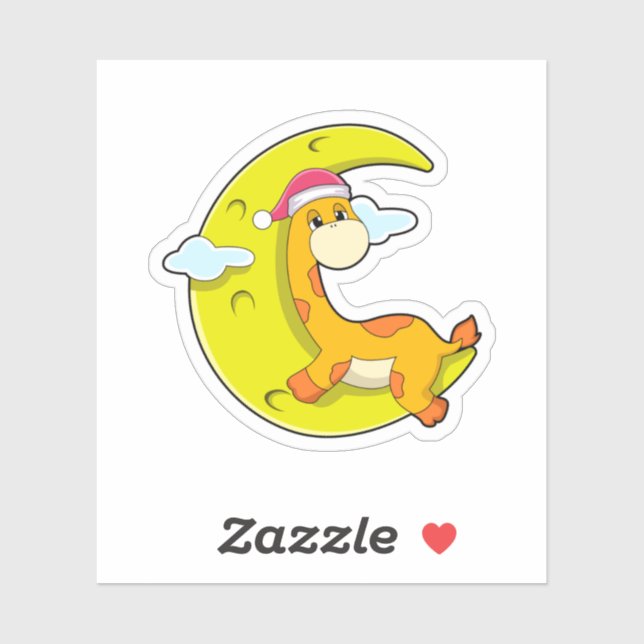 Giraffe at Sleeping with Moon (Sheet)