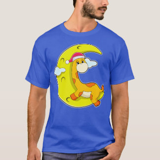 Giraffe at Sleeping with Moon T-Shirt