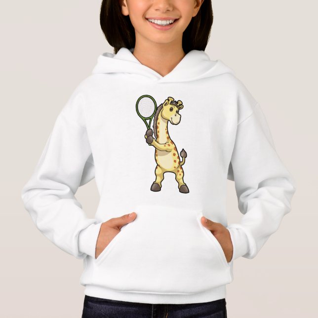 Giraffe at Tennis with Tennis racket (Front)