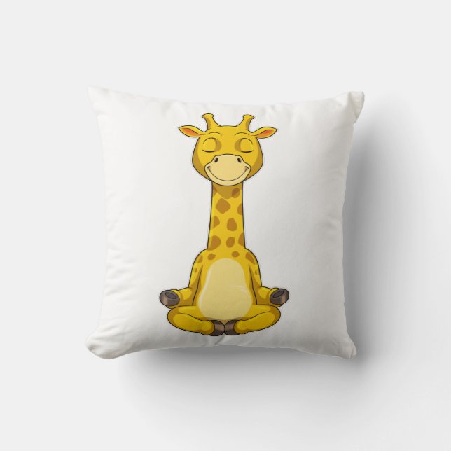 Giraffe at Yoga Meditation Cushion (Front)