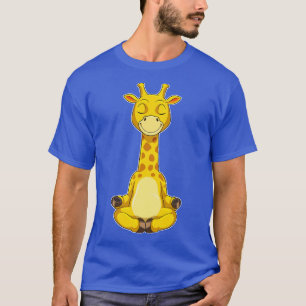 Giraffe at Yoga Meditation T-Shirt