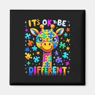 Giraffe Autism Awareness It's Ok To Be Different 1 Magnet