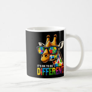 Giraffe Autism Awareness Its Ok To Be Different  Coffee Mug