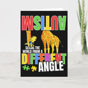 Giraffe Autism Funny Seeing The World From Differe Card