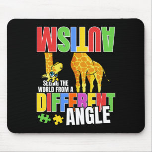 Giraffe Autism Funny Seeing The World From Differe Mouse Pad