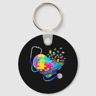 Giraffe Autism Seeing World Different Angle Awaren Key Ring