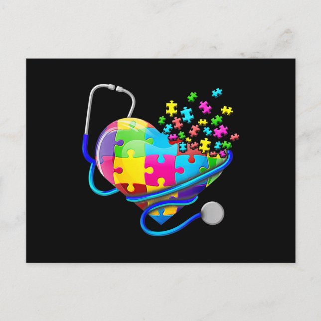 Giraffe Autism Seeing World Different Angle Awaren Postcard (Front)